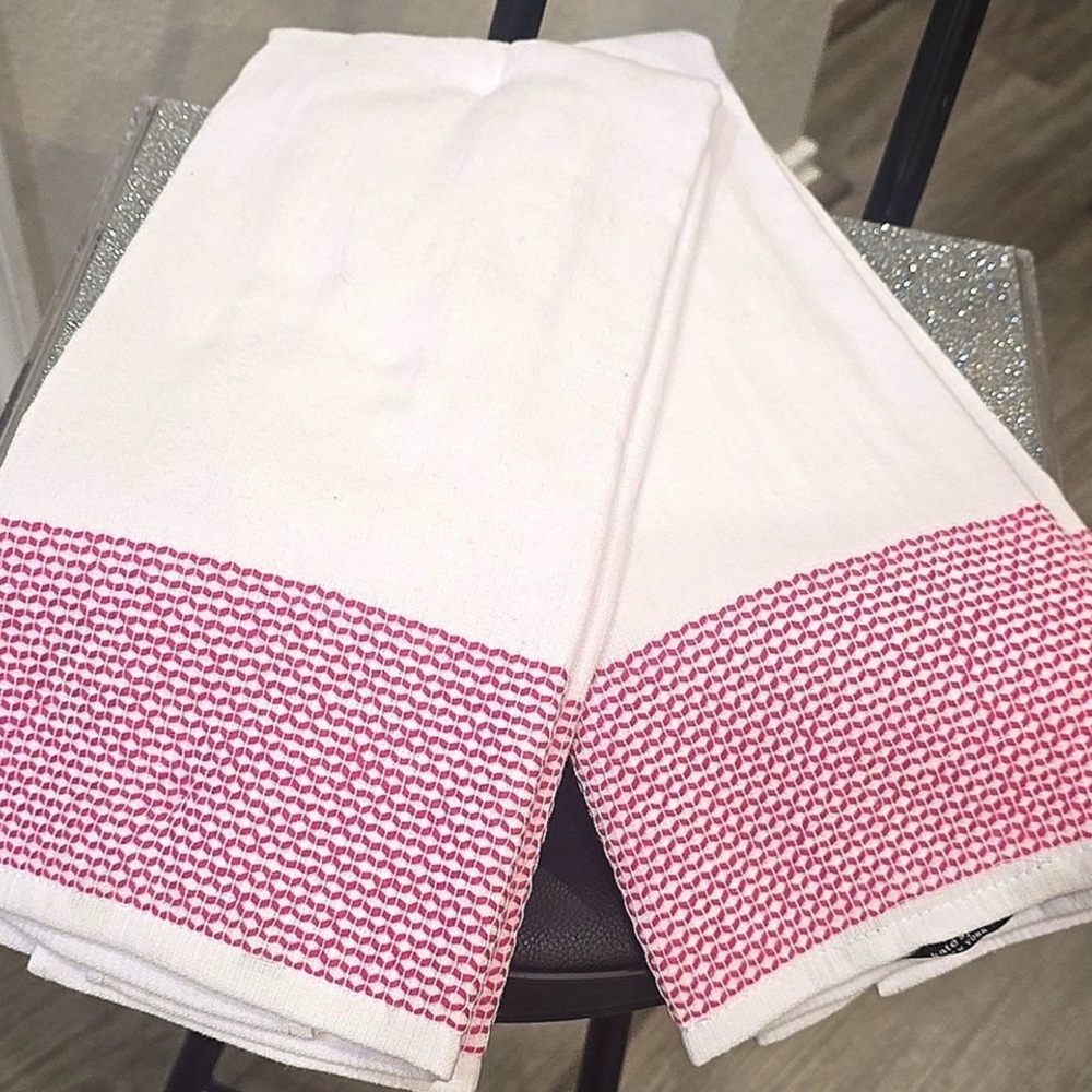 kate spade White and Pink 'Eat Cake for Breakfast' Kitchen Towel - Picture 4 of 5